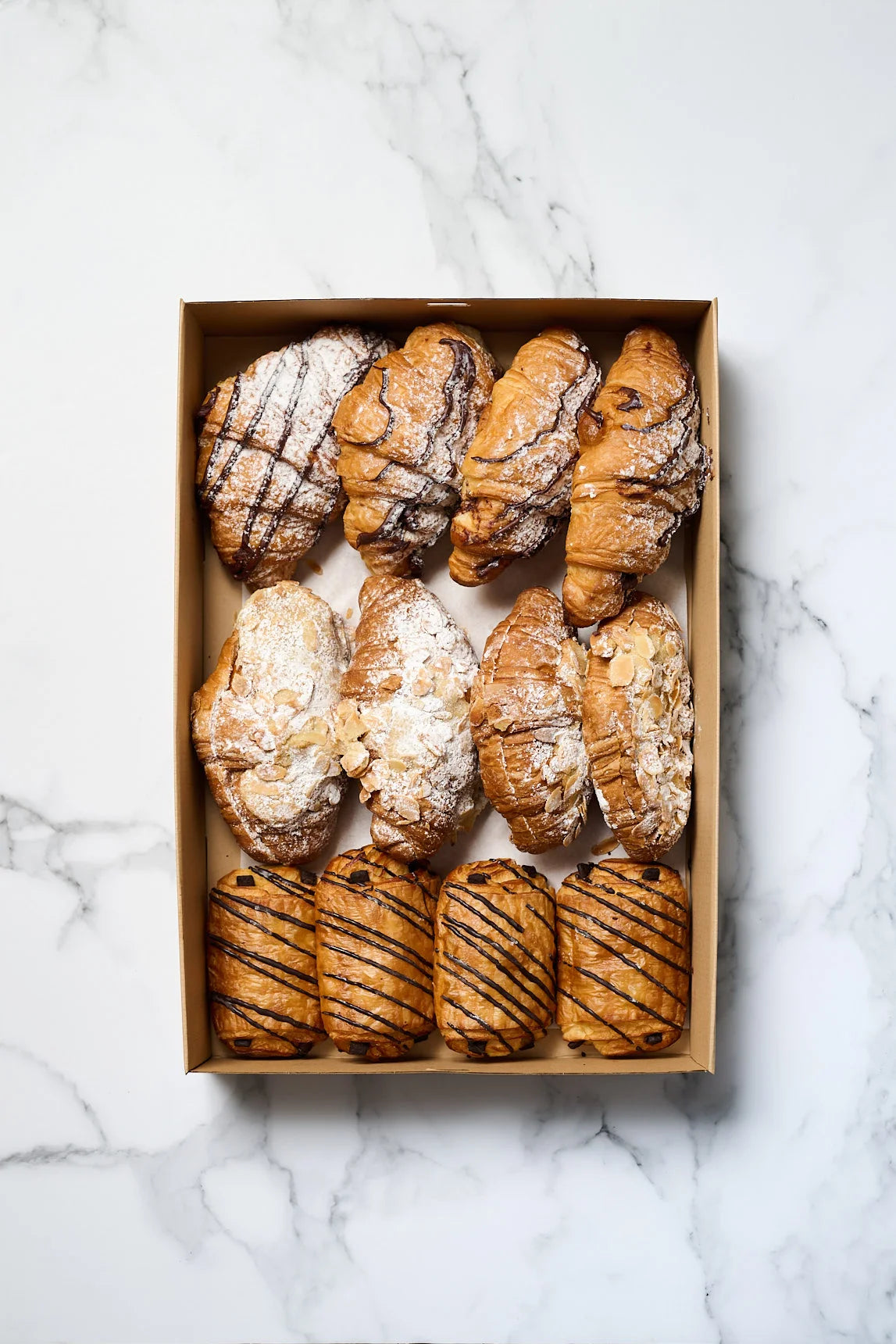 12 x Mix Croissant Box (Almond, Pain Au Chocolat, Nutella)