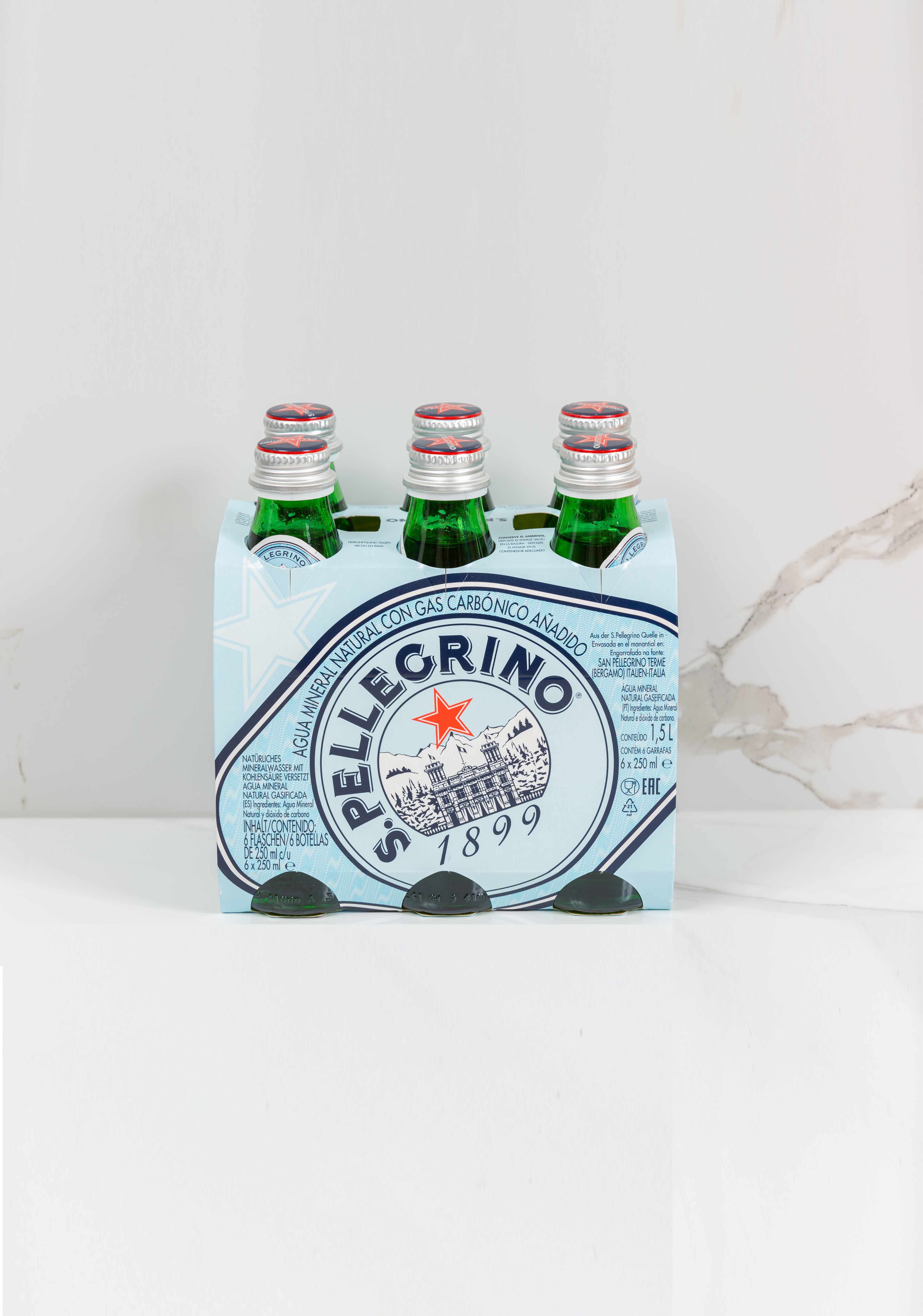 San Pellegrino Natural Mineral Water 6 x 250ml